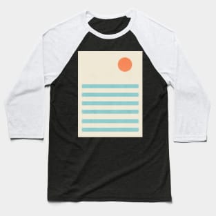 Minimal Sun Water Stripes Baseball T-Shirt